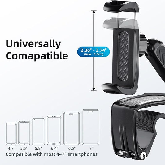 FONKEN Universal 360 Dashboard Cell Phone Holder, Upgrade Clip Car Phone Holder Mount for Dashboard 360 Degree Rotation Dash Board Phone Mount Fit for iPhone,Samsung,Google,Nokia, 4 to 7" Smartphones