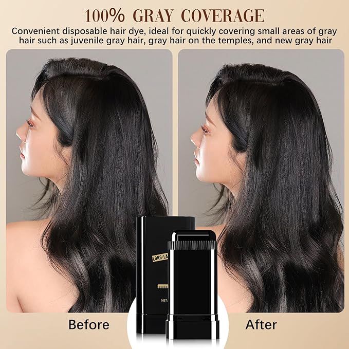 Hair Color Stick, Waterproof and Sweat-Proof Hair Dye Stick, Portable