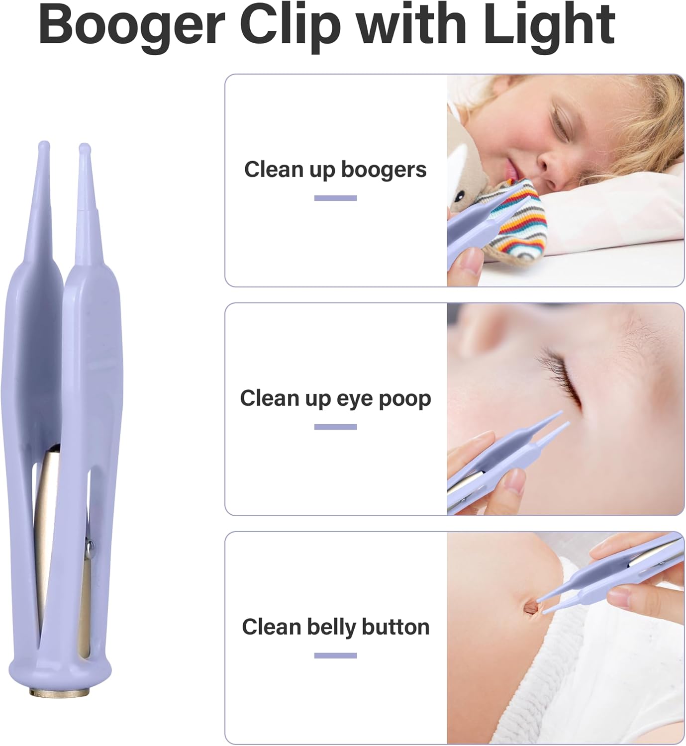 POZILAN Ear Cleaning Kit with LED Light - 15 Pack Ear Wax Removal Kit for Kids and Adults, Earwax Spoon Digger & Tweezers for Ear Cleaning Tool Present Set
