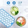 Ice Cube Trays for Freezer, 2 Pack Silicone Ice Cube Mold with Lid-37 Grid, Easy-Release Reusable 74 PCS Small Ice Cubes for Ice Bucket Iced Coffee Cocktail Whisky Soup Food