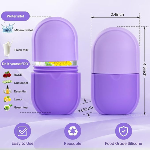 Silicone Ice Cube Roller Massager for Face - Eyes and Neck Naturally Conditioning and Skin Care - Reusable Massage Silicone Ice Mold