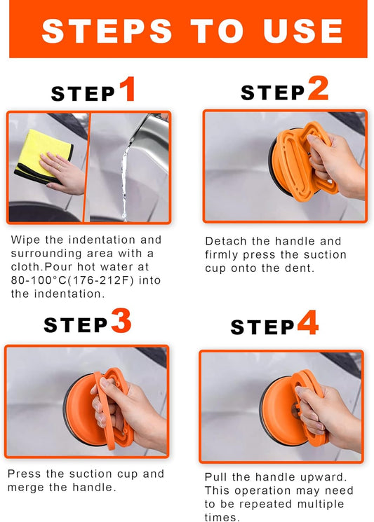 Metal Car Dent Puller, 110lbs Strong Dent Remover Tool for Car, Aluminum Alloy Paintless Dent Removal Kit, Heavy Duty Dent Puller Kit for Hail Damag