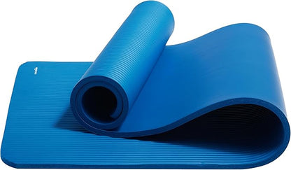 Yoga Mat Extra thick 8mm Exercise mat, Soft Lightweight TPE Fitness Mat with strap, High Elasticity,