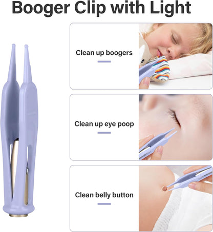 POZILAN Ear Cleaning Kit with LED Light - 15 Pack Ear Wax Removal Kit for Kids and Adults, Earwax Spoon Digger & Tweezers for Ear Cleaning Tool Present Set